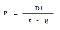 Gordon Growth Model Equation